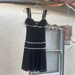 Sexy & Classy Nicole Miller Collection Black Silk dress size 10
